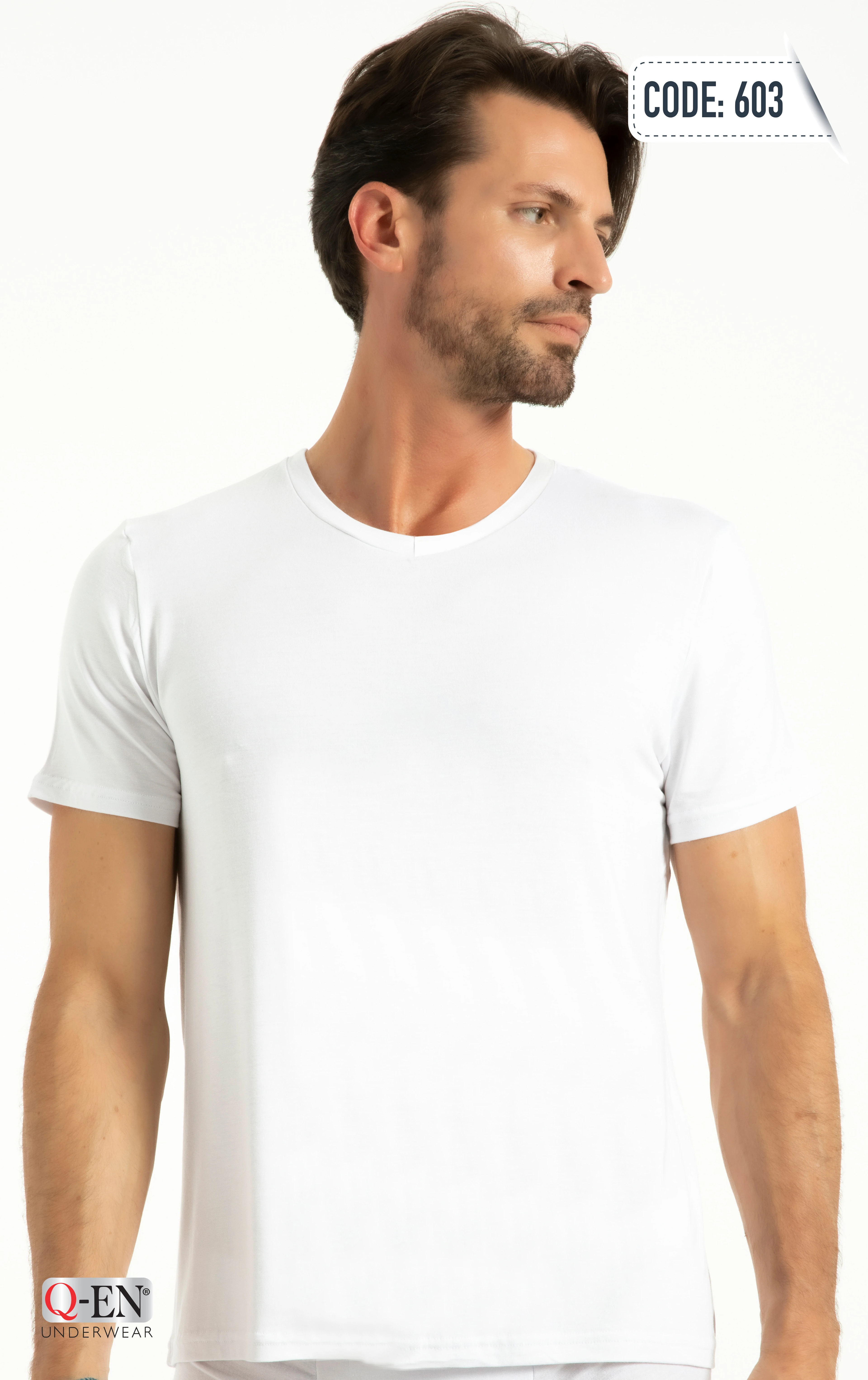 BAMBU V Yaka Kısa Kol Fanila COD 603