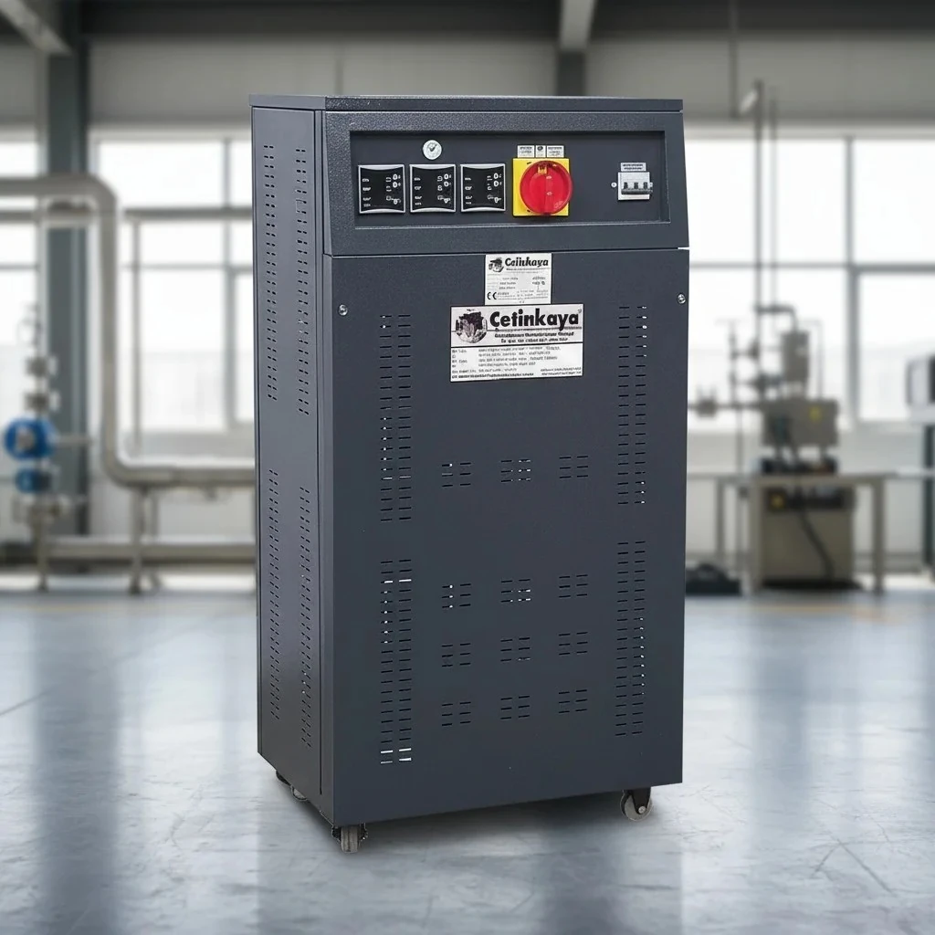 Çetinkaya 120 kVA Trifaze Voltaj Regülatörü Bakır Sargı Regülatör (S11 C3Y 10) | 300/460V - 380V Mikroişlemcili