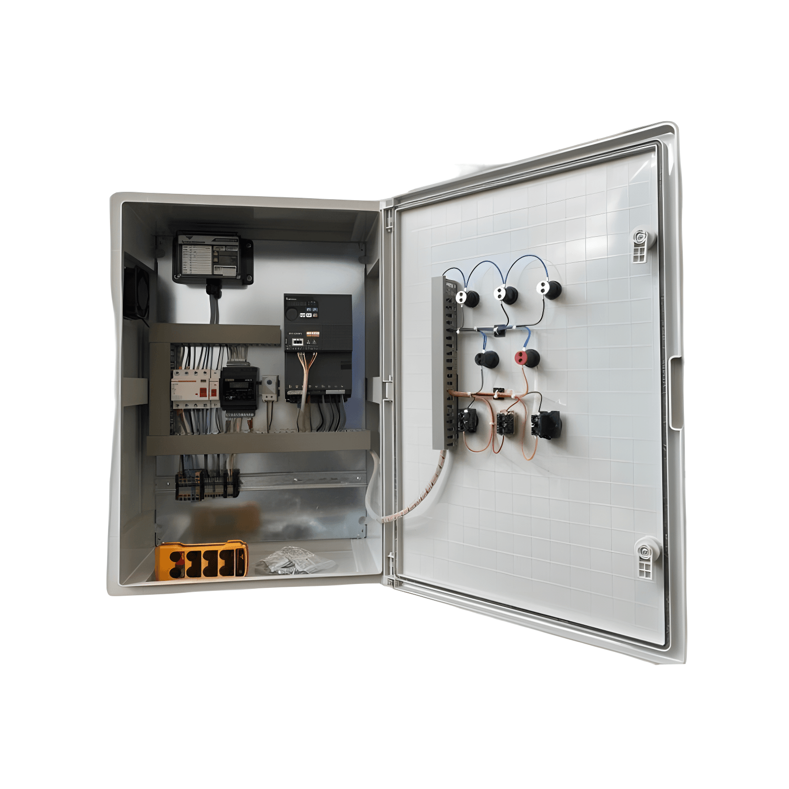 7.5–11 kW Hız Kontrol Sürücülü Uzaktan Kumandalı Otomasyon Panosu (Fan + Motor + Voltmetre Kontrollü)