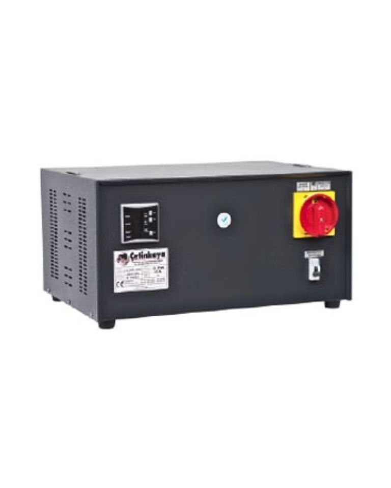 Çetinkaya 10 kVA Korumalı Voltaj Regülatörü Monofaze  (175/265V) Alüminyum Mikroişlemcili – S11 A1KY 05