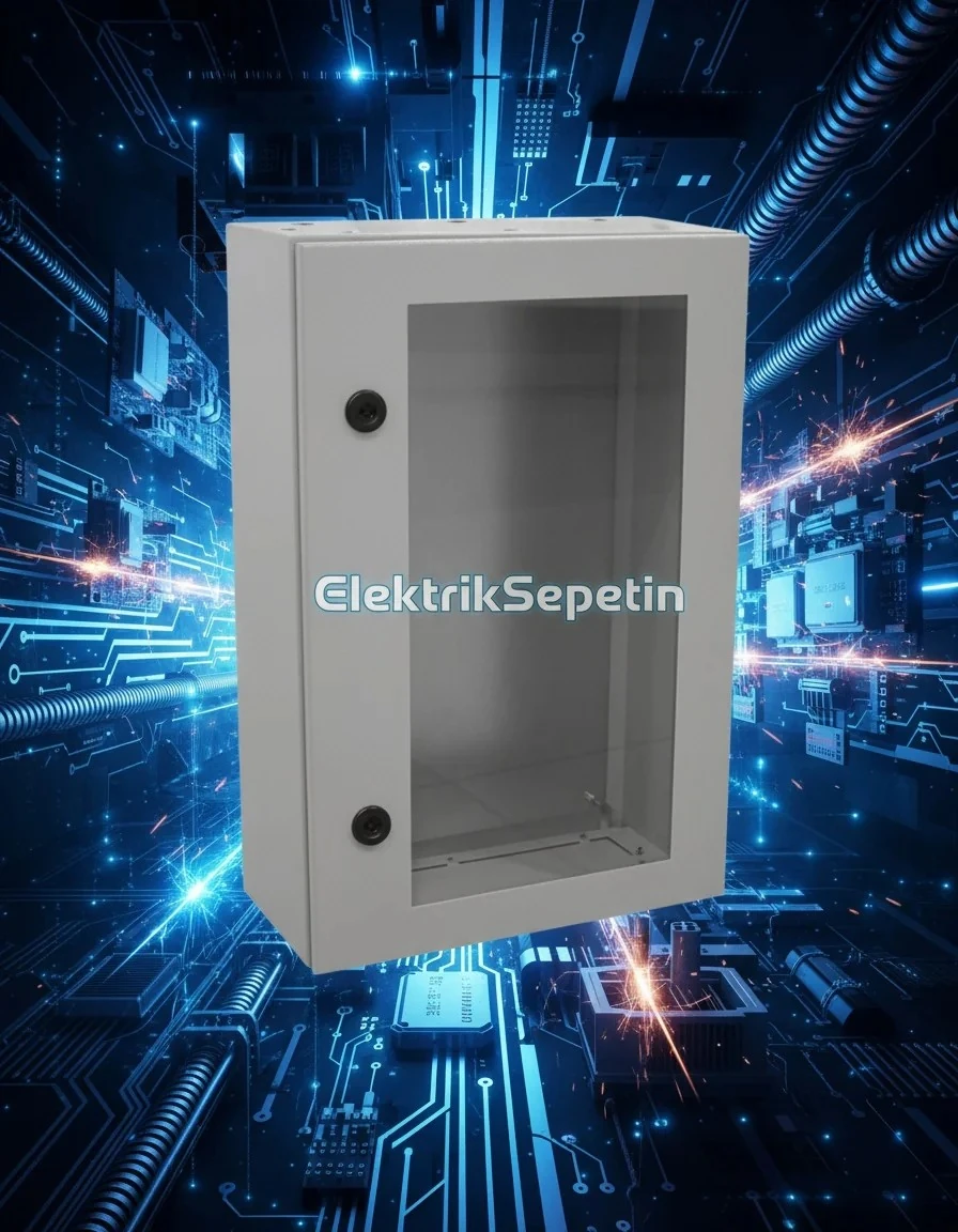 Çetinkaya 60*100*25 Camlı Metal Pano Tam Etanj  ÇP 145 Duvar Tipi Taban Saçlı