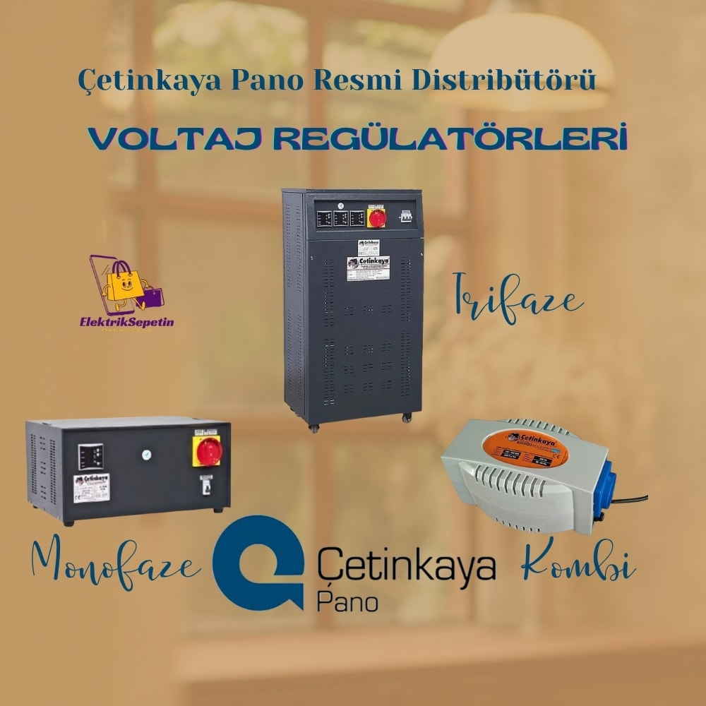 Çetinkaya 7,5 kVA Korumalı Voltaj Regülatörü Monofaze  (175/265V) Alüminyum Mikroişlemcili – S11 A1KY 04