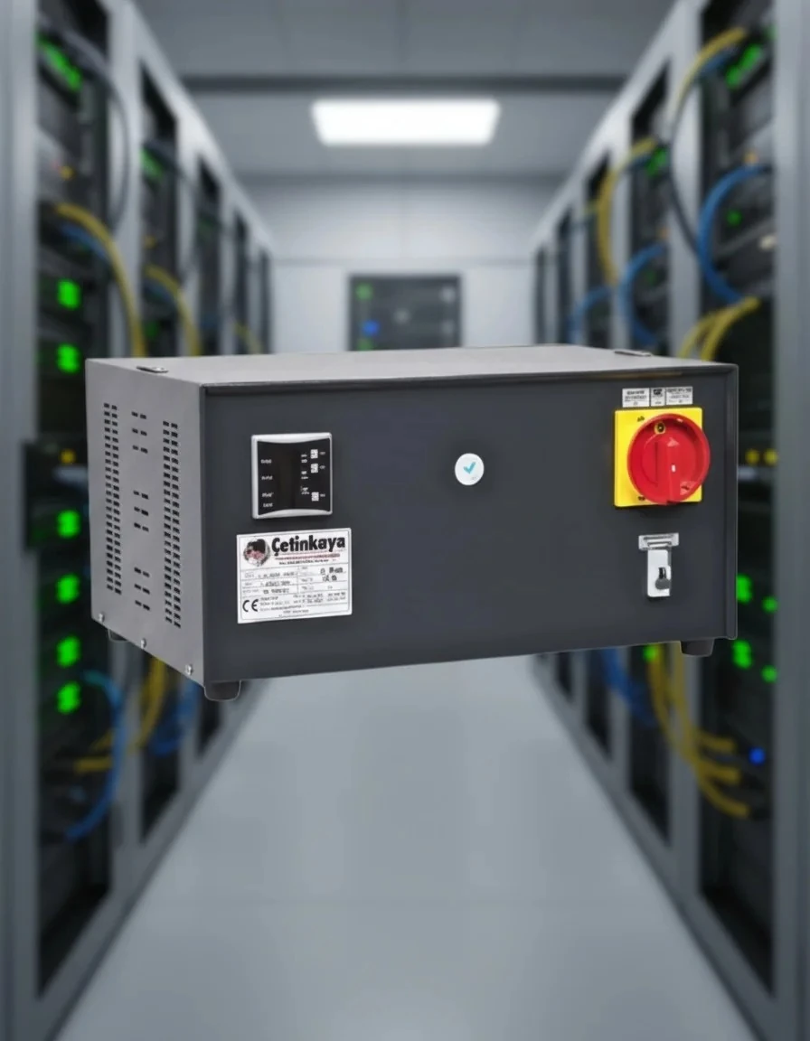 Çetinkaya Bakır 7,5 kVA Monofaze Voltaj Regülatörü 175/265V Mikroişlemcili – S11 C1Y 04