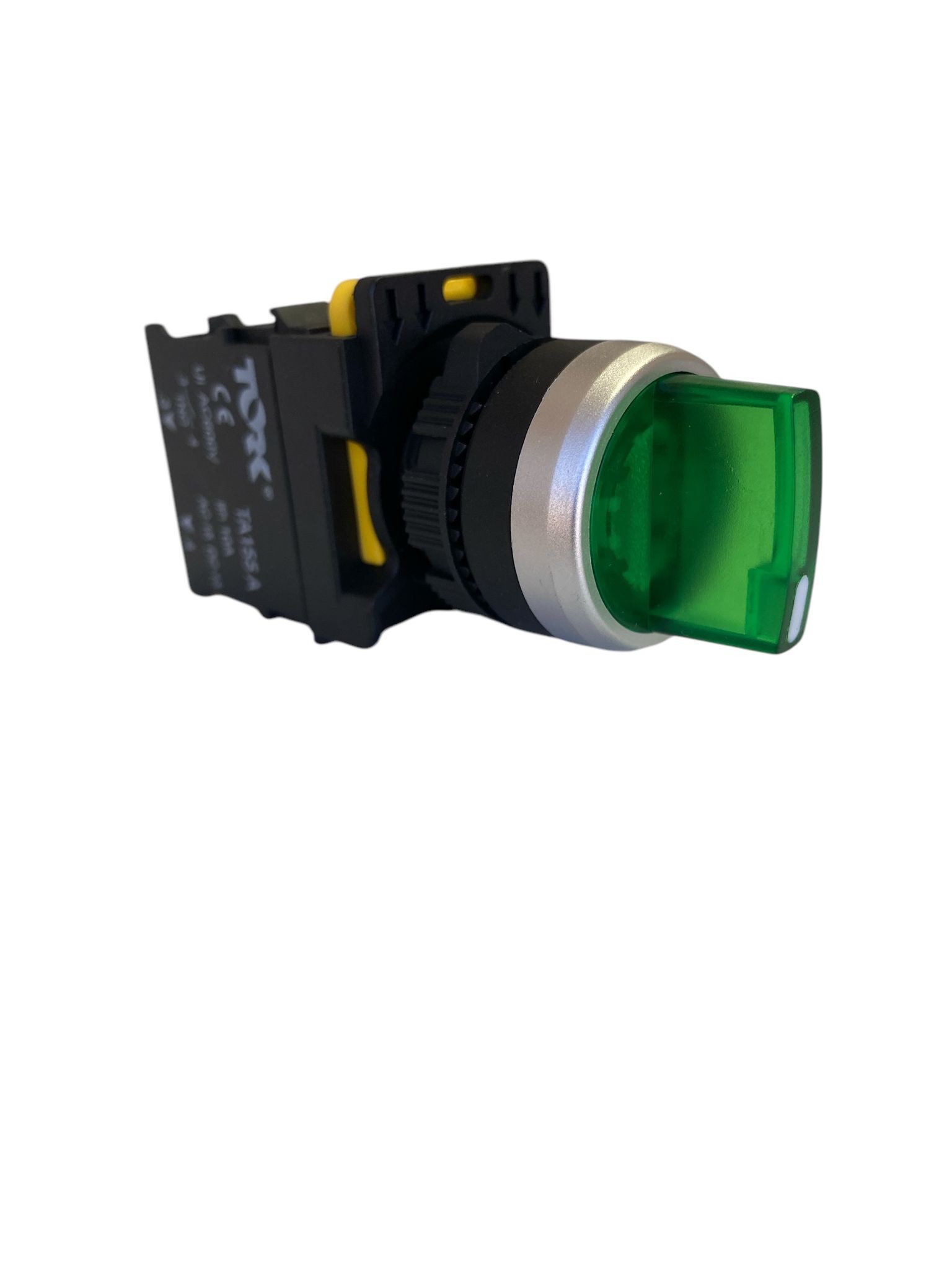 TRK-A5-10XD-24 0-1 NO1 Işıklı Kalıcı Yeşil Mandal Buton 24V AC/DC