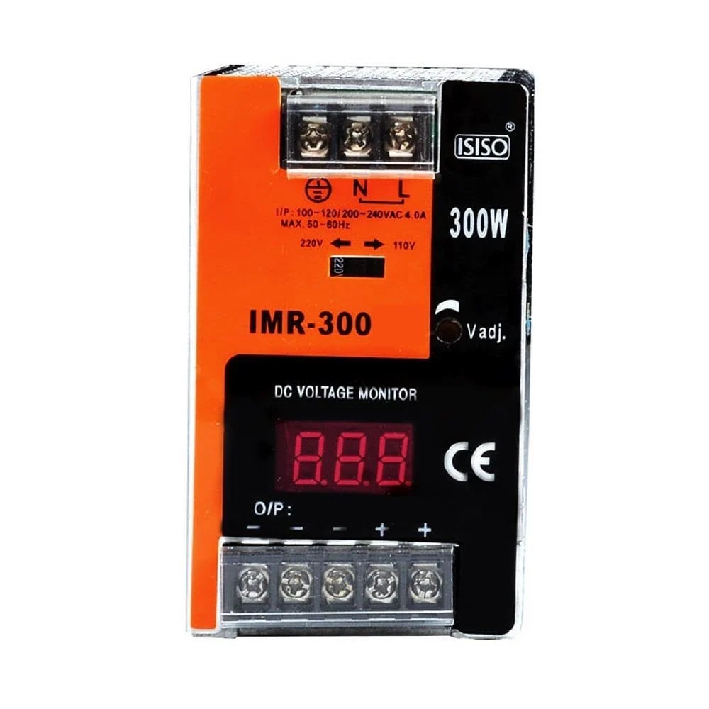 Isıso 300 W 12 Vdc 25 A Güç Kaynağı IMR-300-12 Ray Montajlı Kapalı Tip  