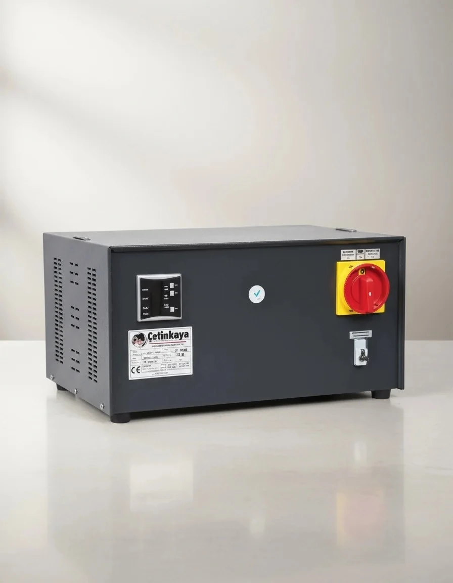 Çetinkaya Bakır 10 kVA Monofaze Voltaj Regülatörü (175/265V) Mikroişlemcili – S11 C1Y 05