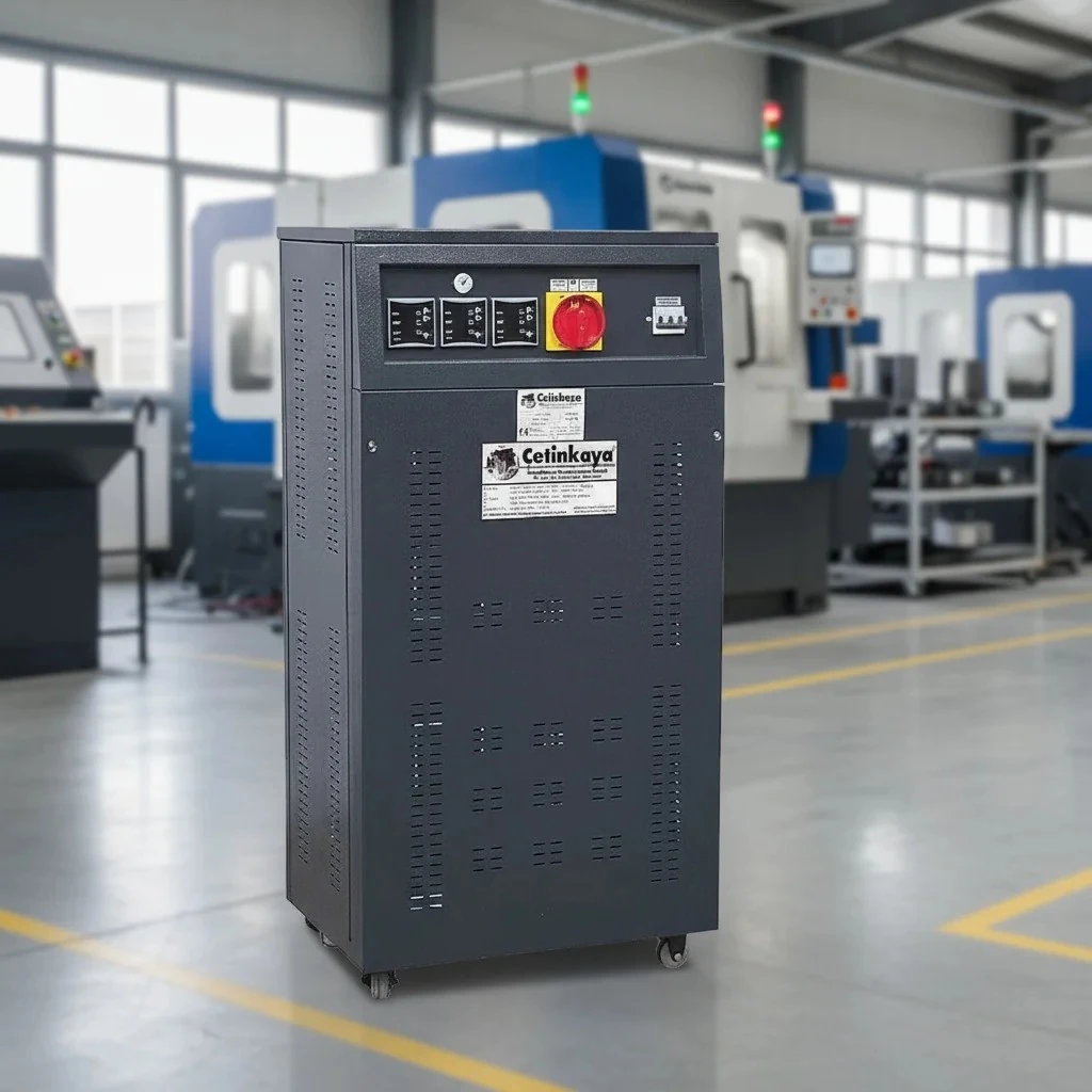 Çetinkaya 45 kVA Trifaze Voltaj Regülatörü Bakır Sargı Regülatör (S11 C3Y 06) | 300/460V - 380V Mikroişlemcili