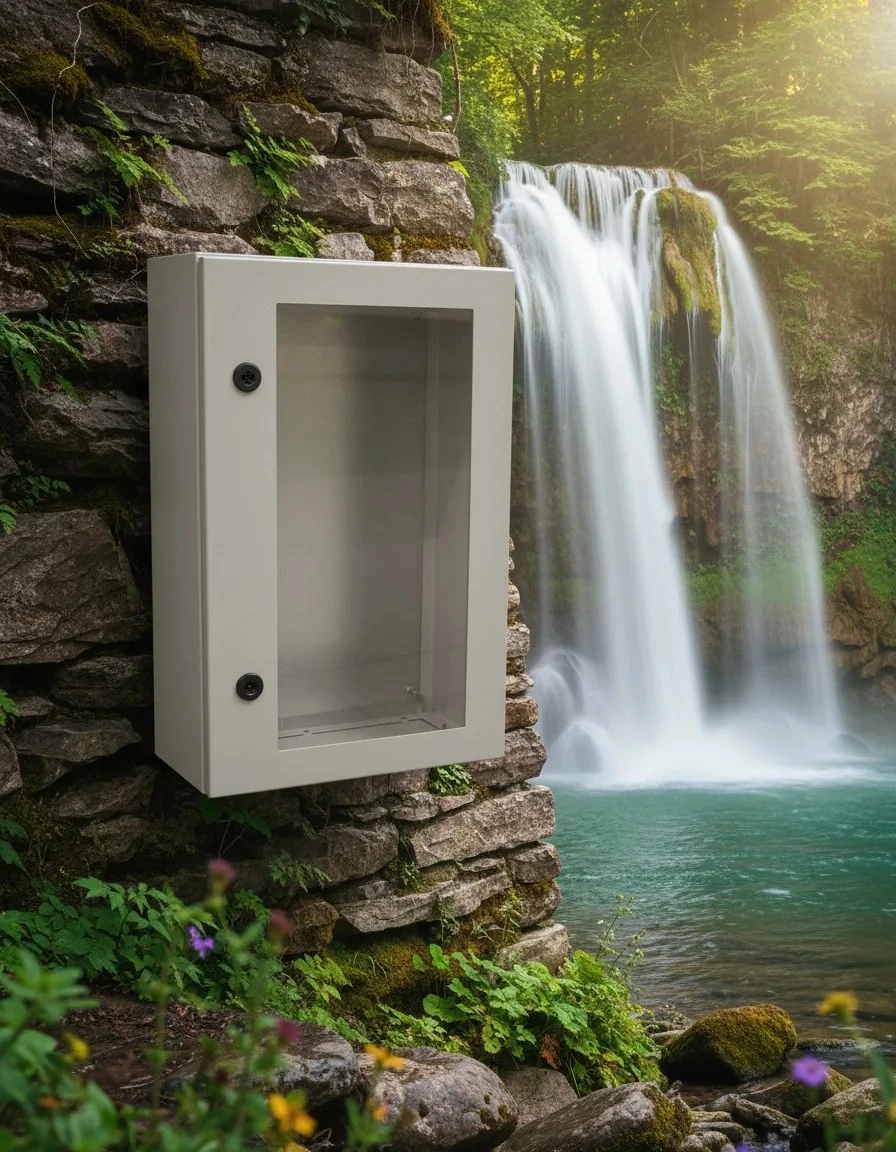 Çetinkaya 50*70*20 Camlı Metal Pano Tam Etanj  ÇP 143 Duvar Tipi Taban Saçlı