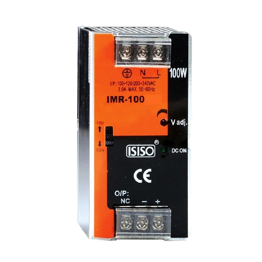 Isıso 100 W 12 Vdc 8.3 A Güç Kaynağı IMR-100-12 Ray Montajlı Kapalı Tip 