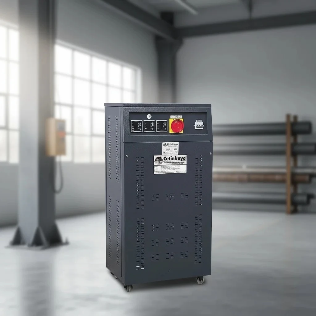 Çetinkaya 150 kVA Trifaze Voltaj Regülatörü Bakır Sargı Regülatör (S11 C3Y 11) | 300/460V - 380V Mikroişlemcili