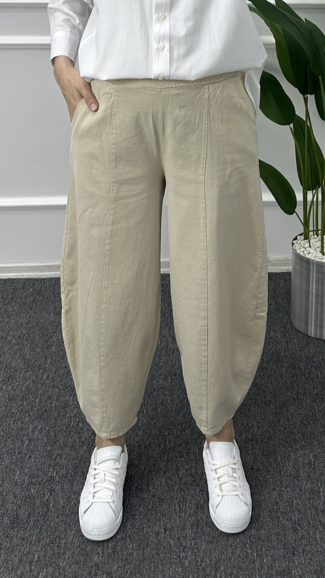 Balon Keten Pantolon - Bej