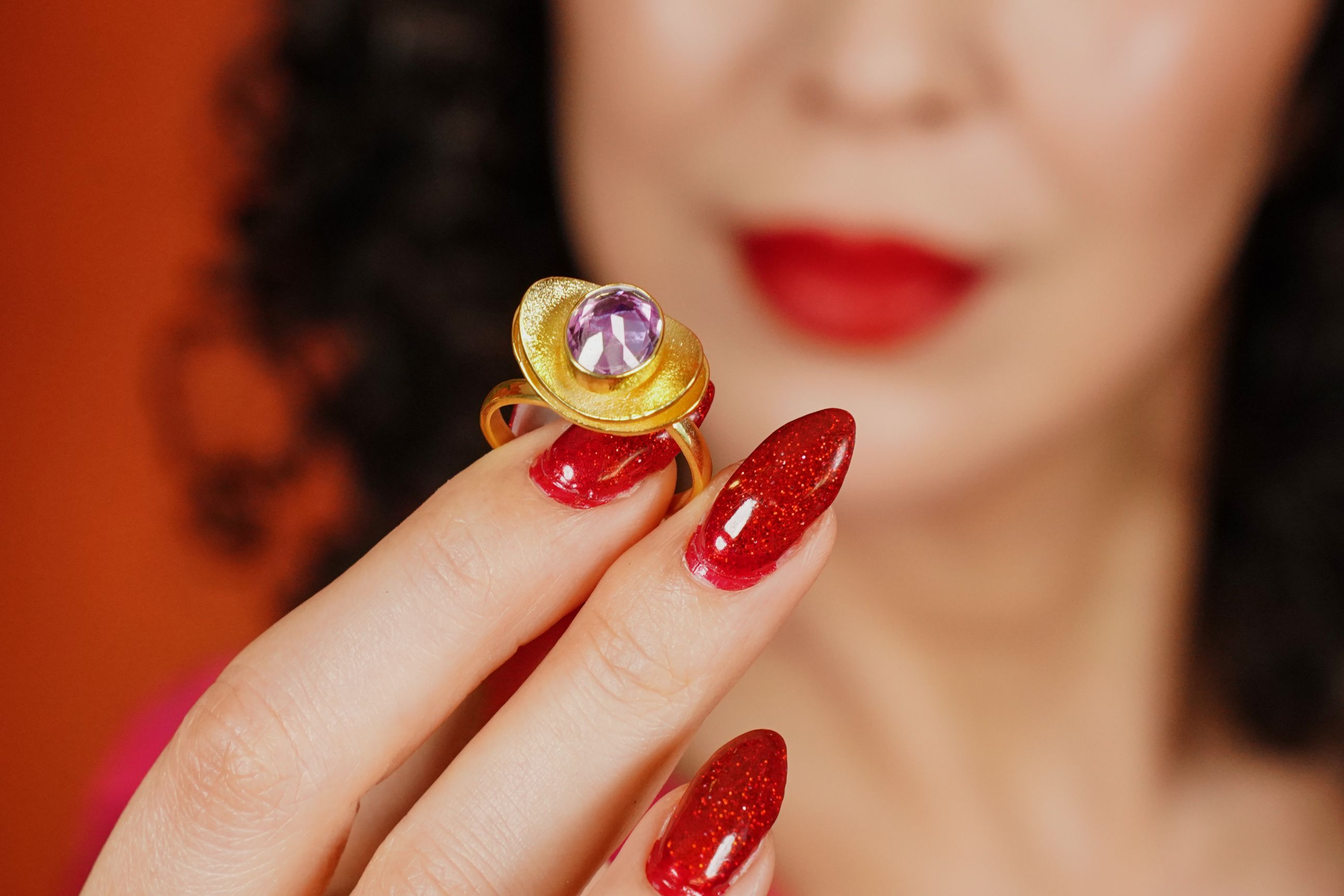 “Crown of Selene” – Amethyst Taşlı Yüzük 0 image
