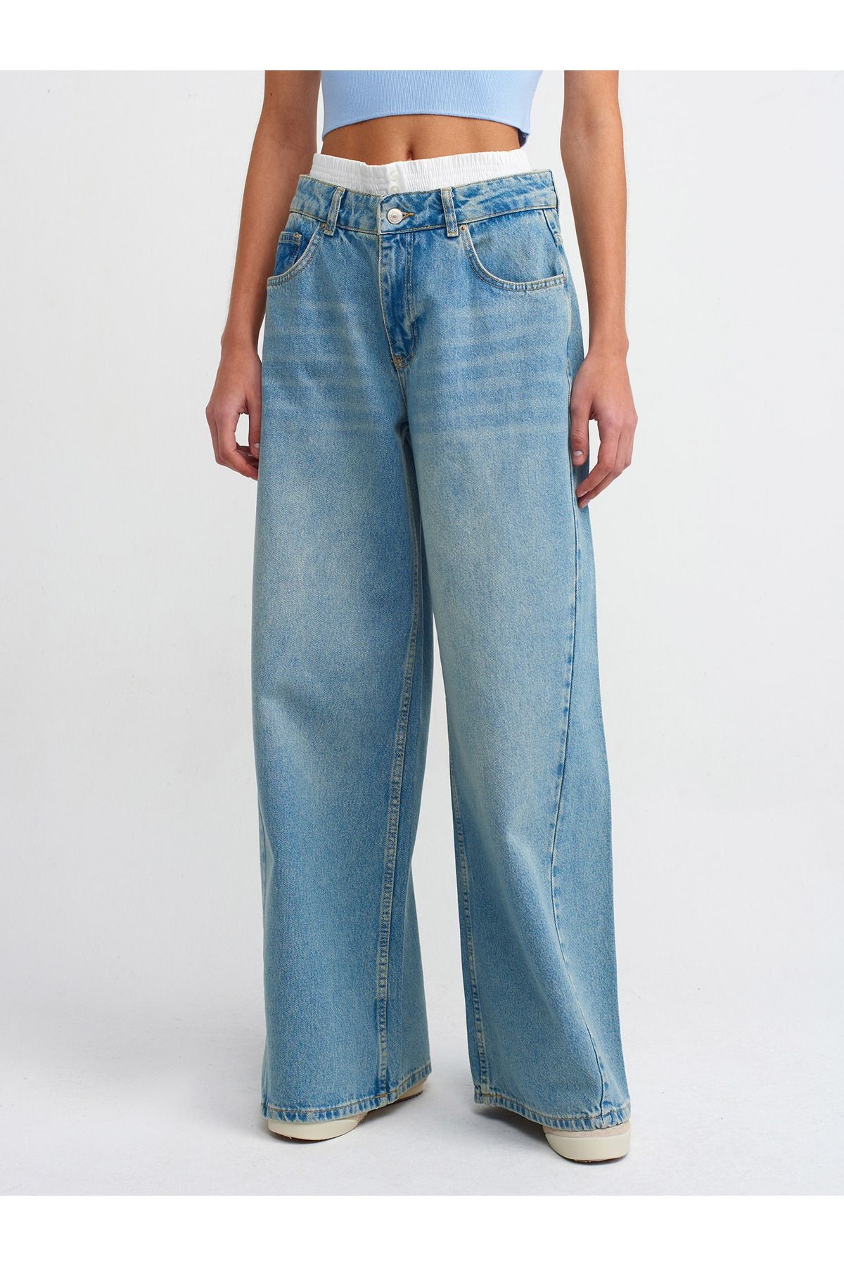 71422 Boxer Detaylı Tint Yıkama Denim Pantolon-Tint