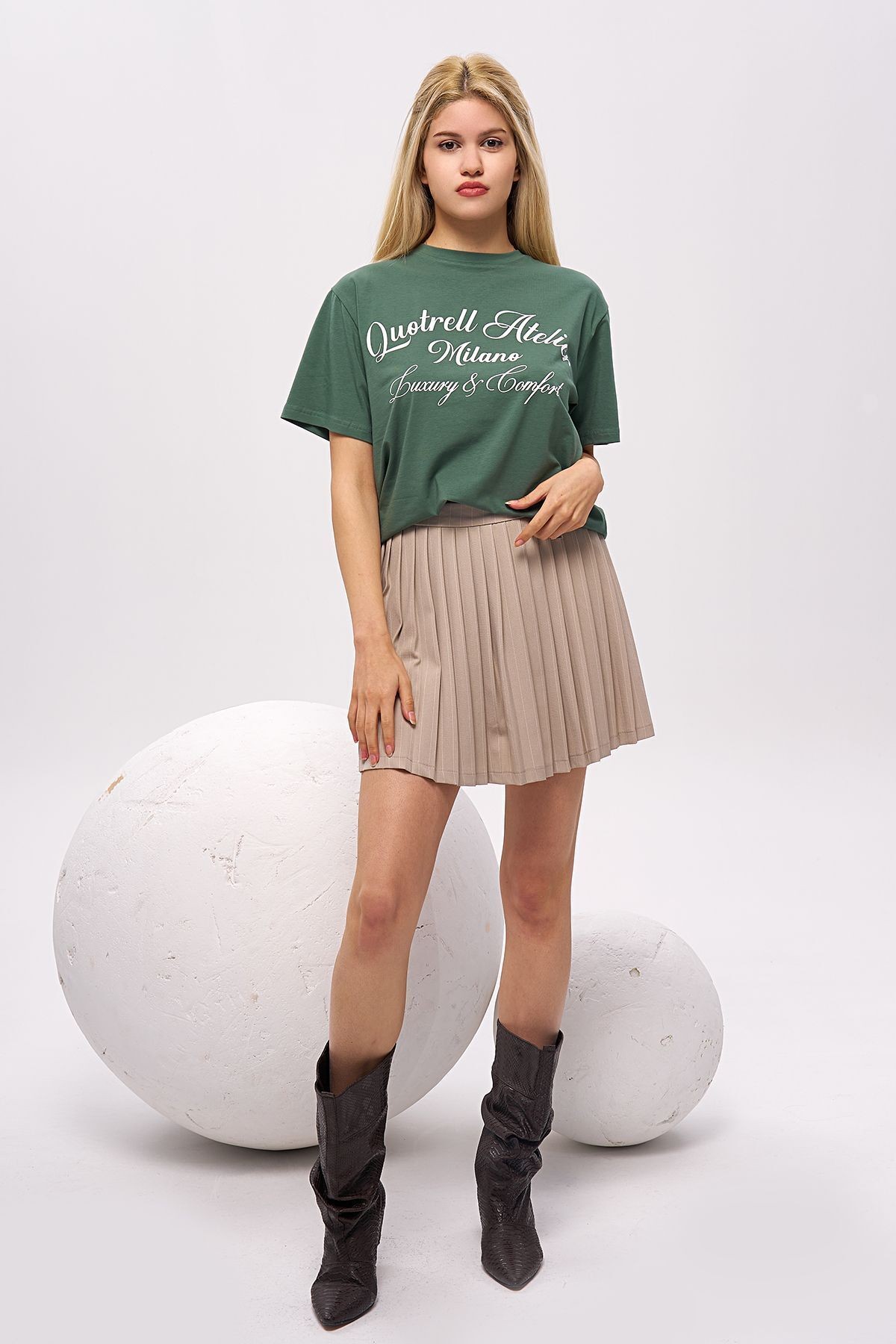 Yazılı Baskılı Kısa Kol T-shirt, Pamuklu Tişört, Basic, Rahat, Spor, Orijinal