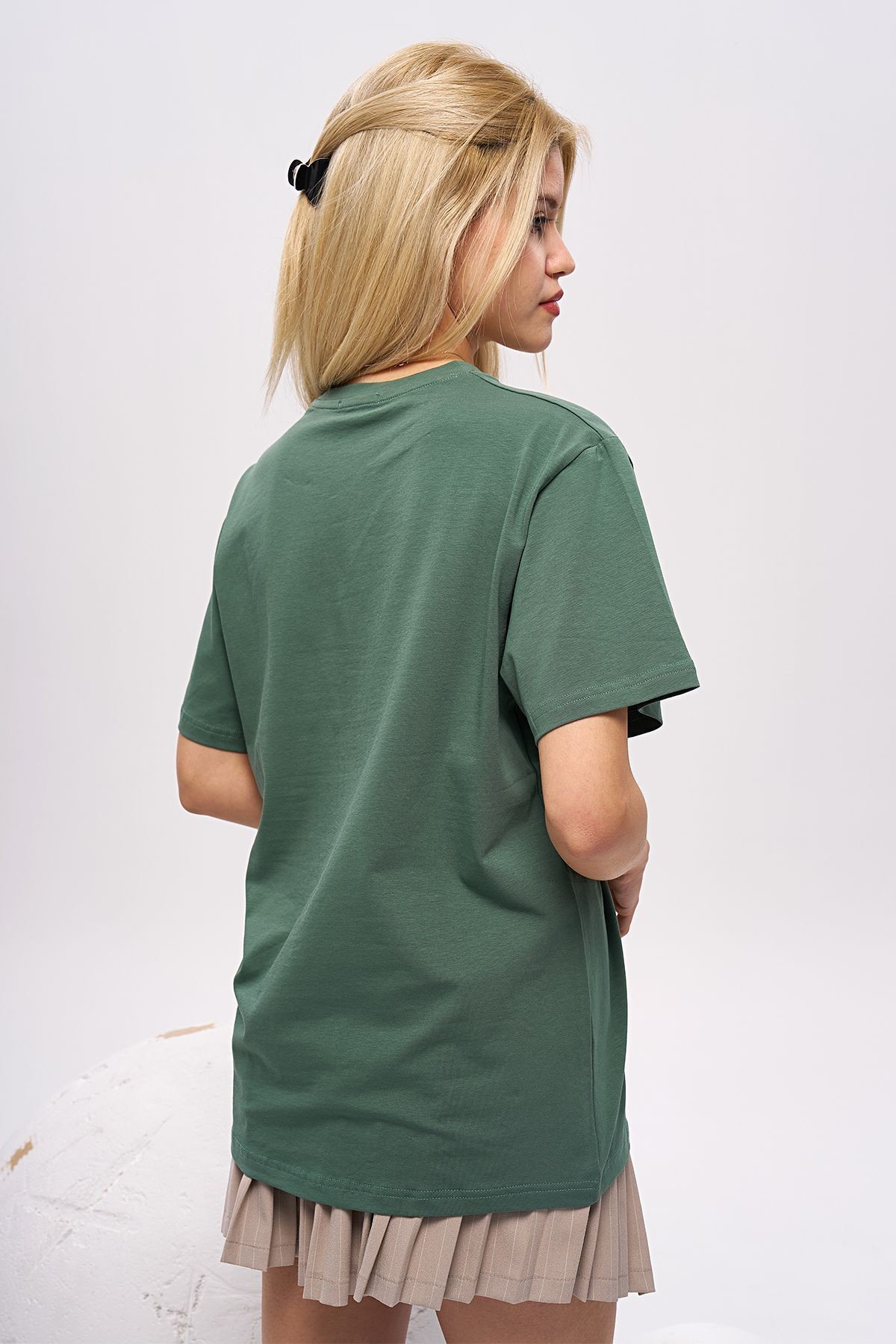 Yazılı Baskılı Kısa Kol T-shirt, Pamuklu Tişört, Basic, Rahat, Spor, Orijinal