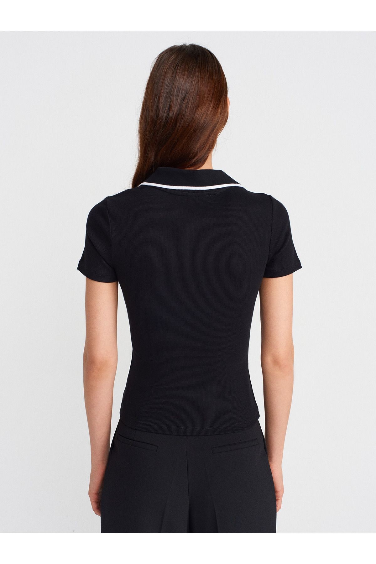 31687 Polo Yaka T-shirt-Siyah