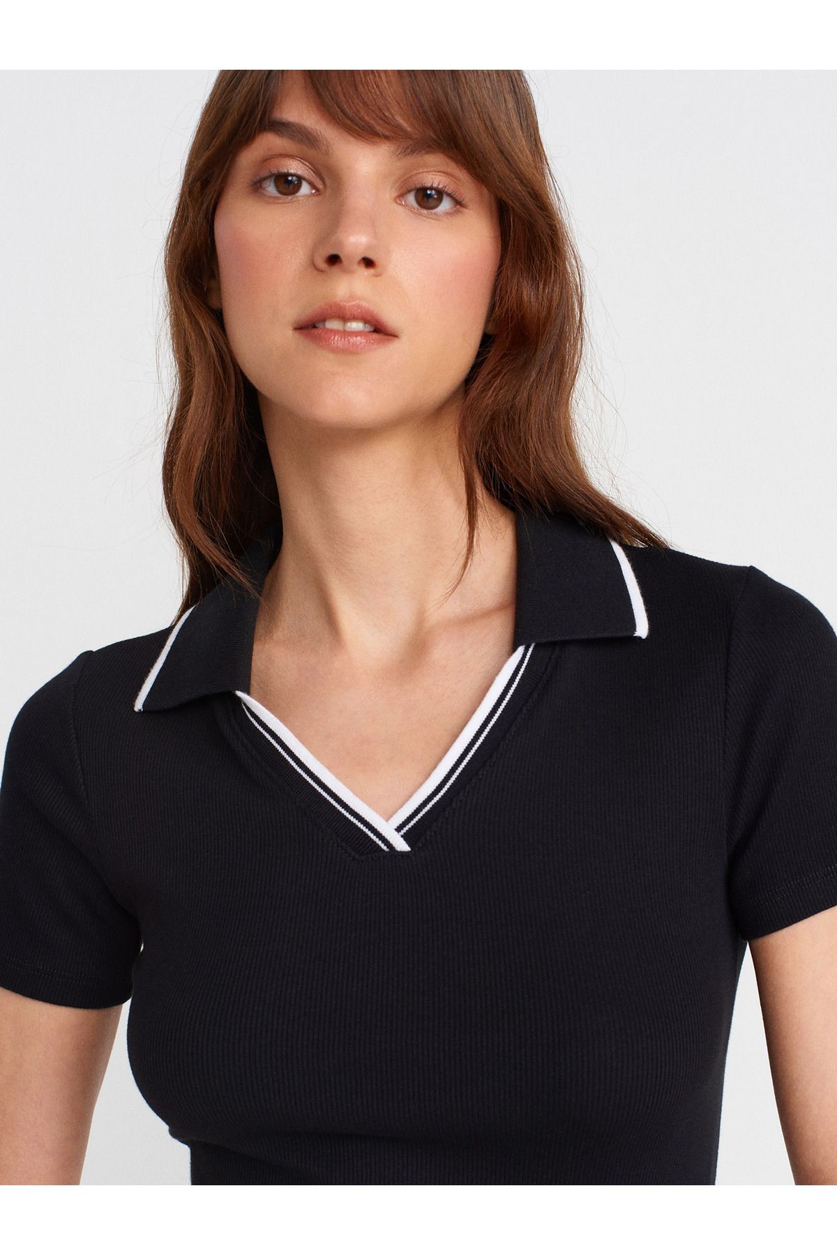 31687 Polo Yaka T-shirt-Siyah