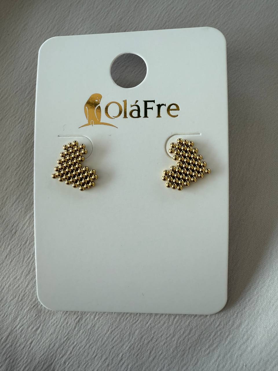 EARRİNG1,75 GOLD YUVARLAK KALPLİ KÜPE