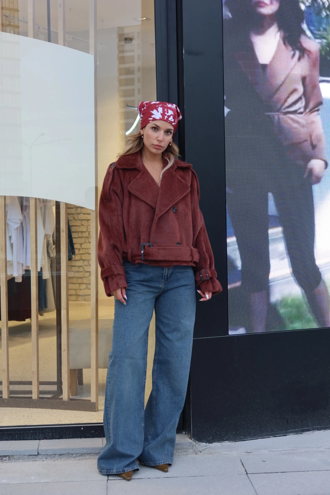 KOL KEMERLİ KAŞE CEKET