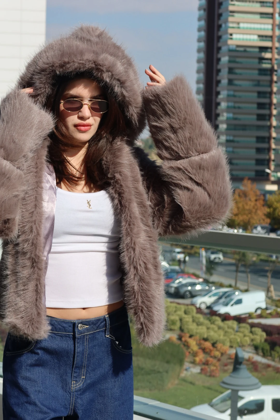 Yumuşak Dokulu Kadın Kürk Mont