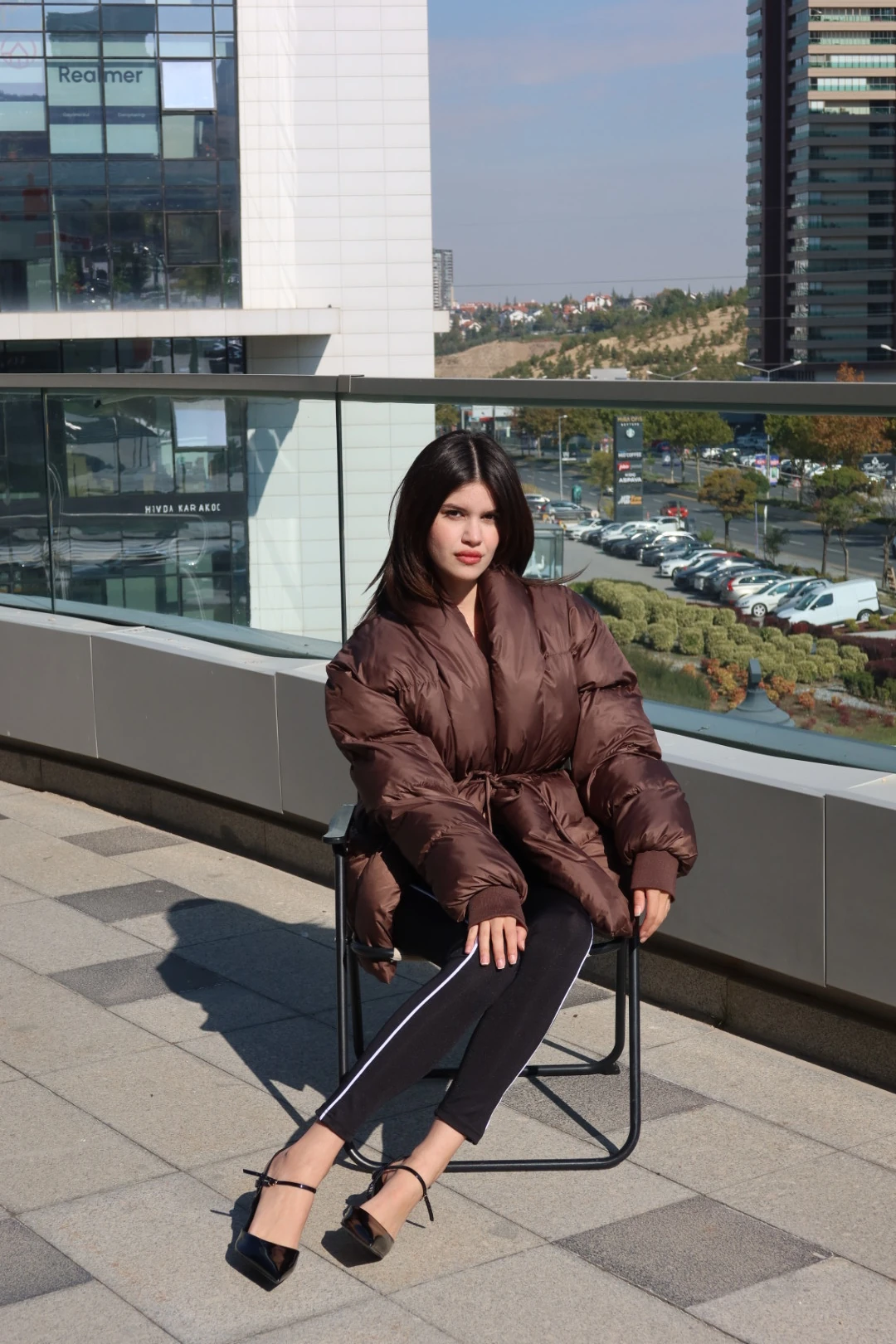 OLAFRE KAHVERENGİ ŞİŞME MONT