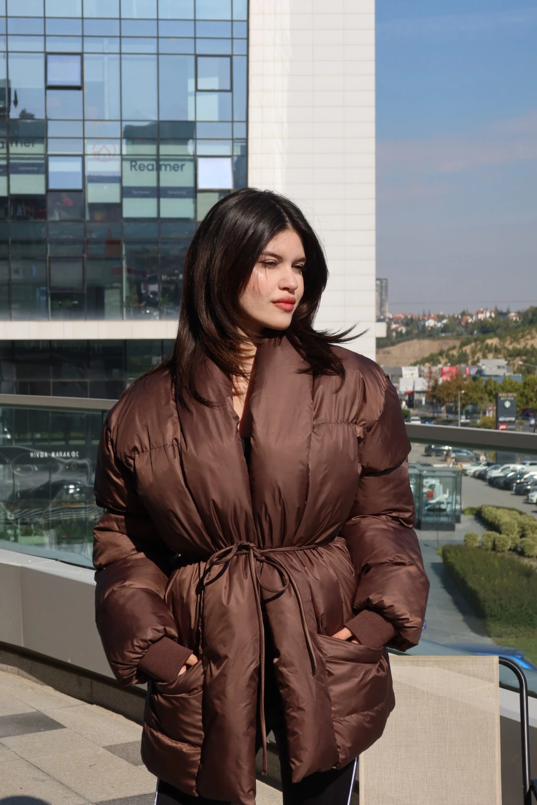 OLAFRE KAHVERENGİ ŞİŞME MONT