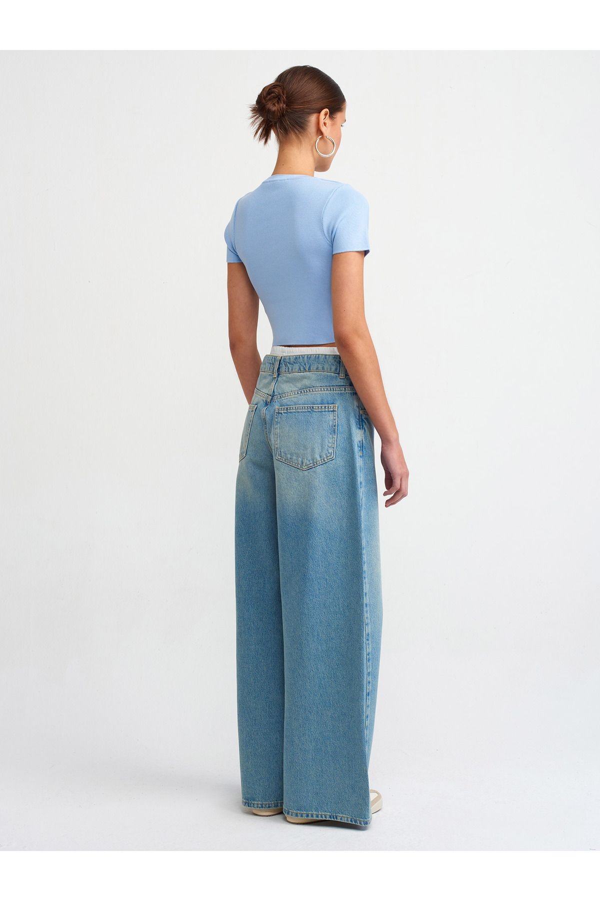 71422 Boxer Detaylı Tint Yıkama Denim Pantolon-Tint