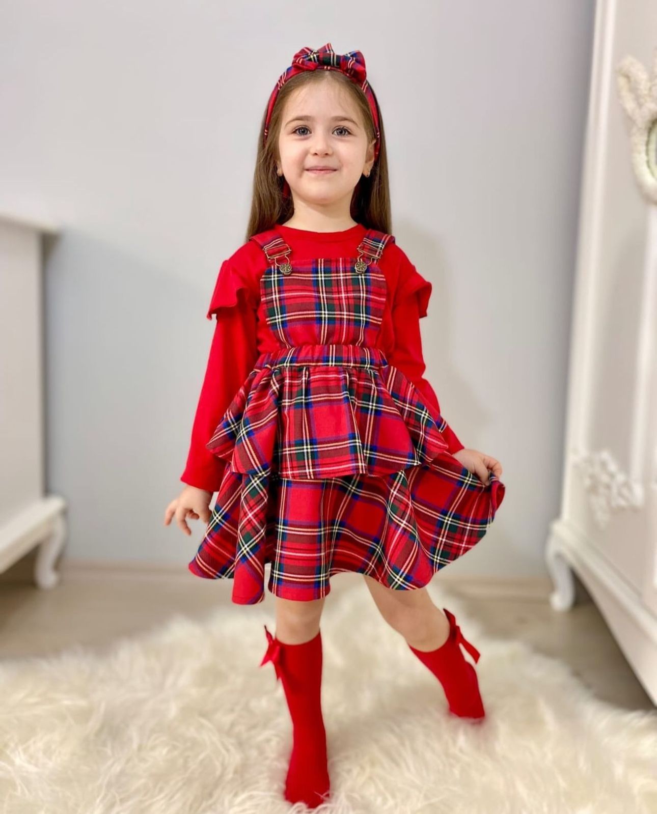 EKOSE 3LÜ KIZ ÇOCUK ELBİSE