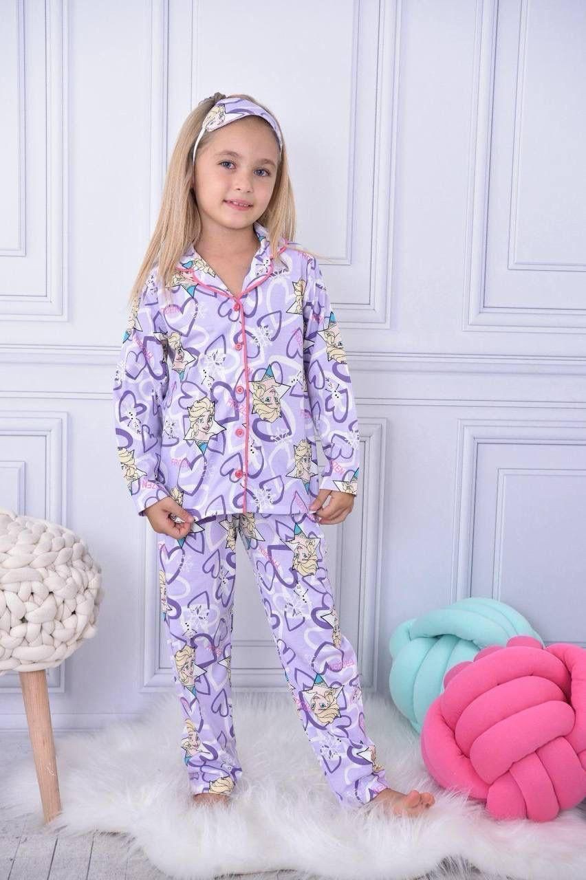 KIZ ÇOCUK ELSA DESEN 3LÜ KIZ ÇOCUK PİJAMA