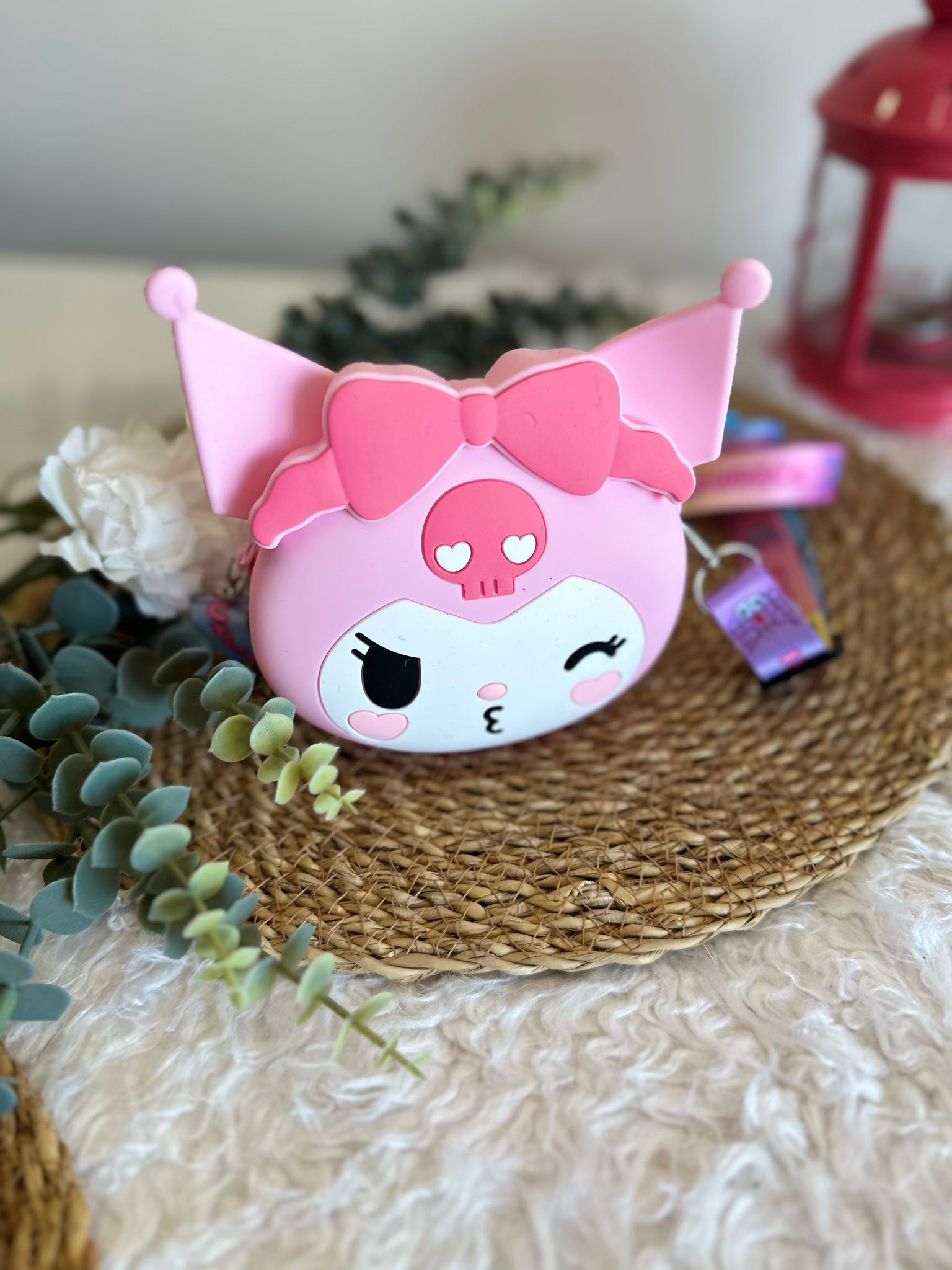 KIZ ÇOCUK KURU KAFA DETAYLI KUROMİ SİLİKON ÇANTA