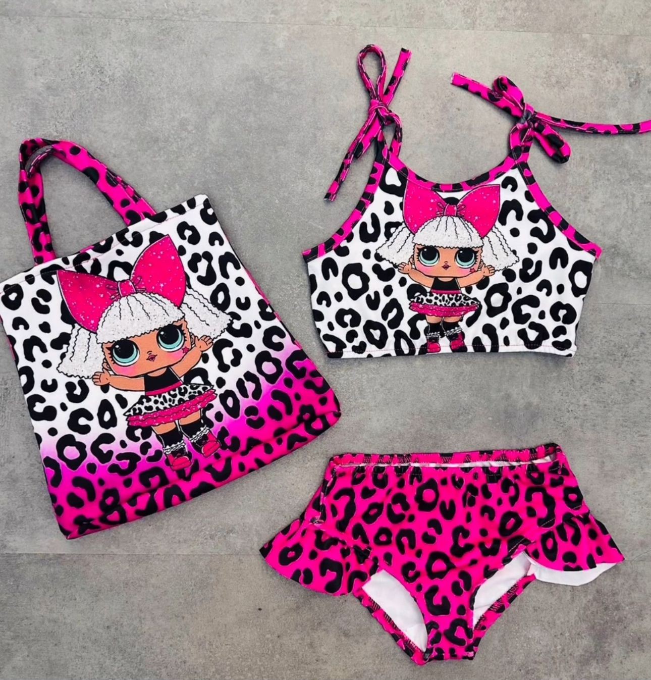 KIZ ÇOCUK LOL BEBEK LEOPAR (ÇANTA DAHİL)