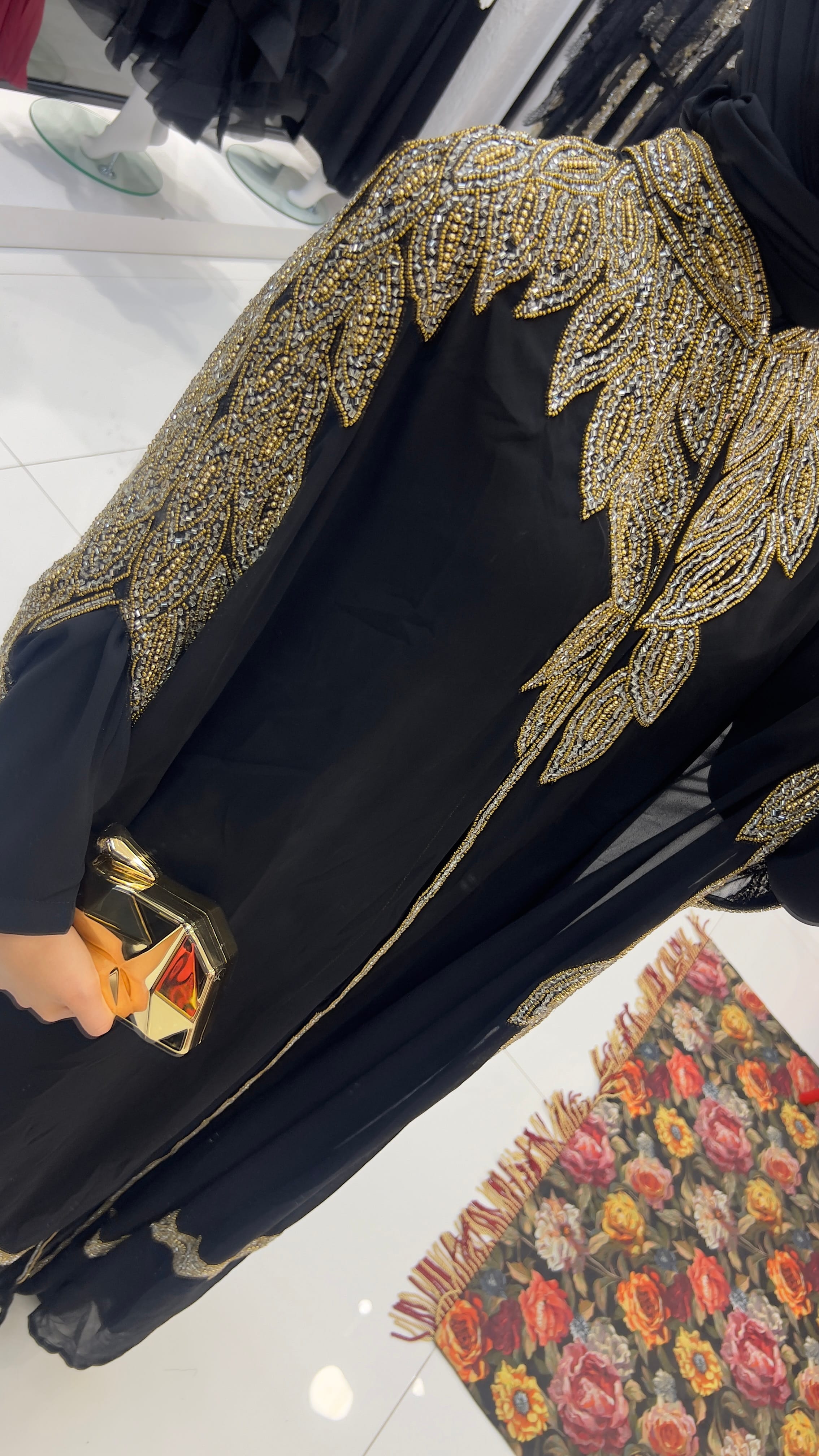 TAŞ İŞLEMELİ ABAYA