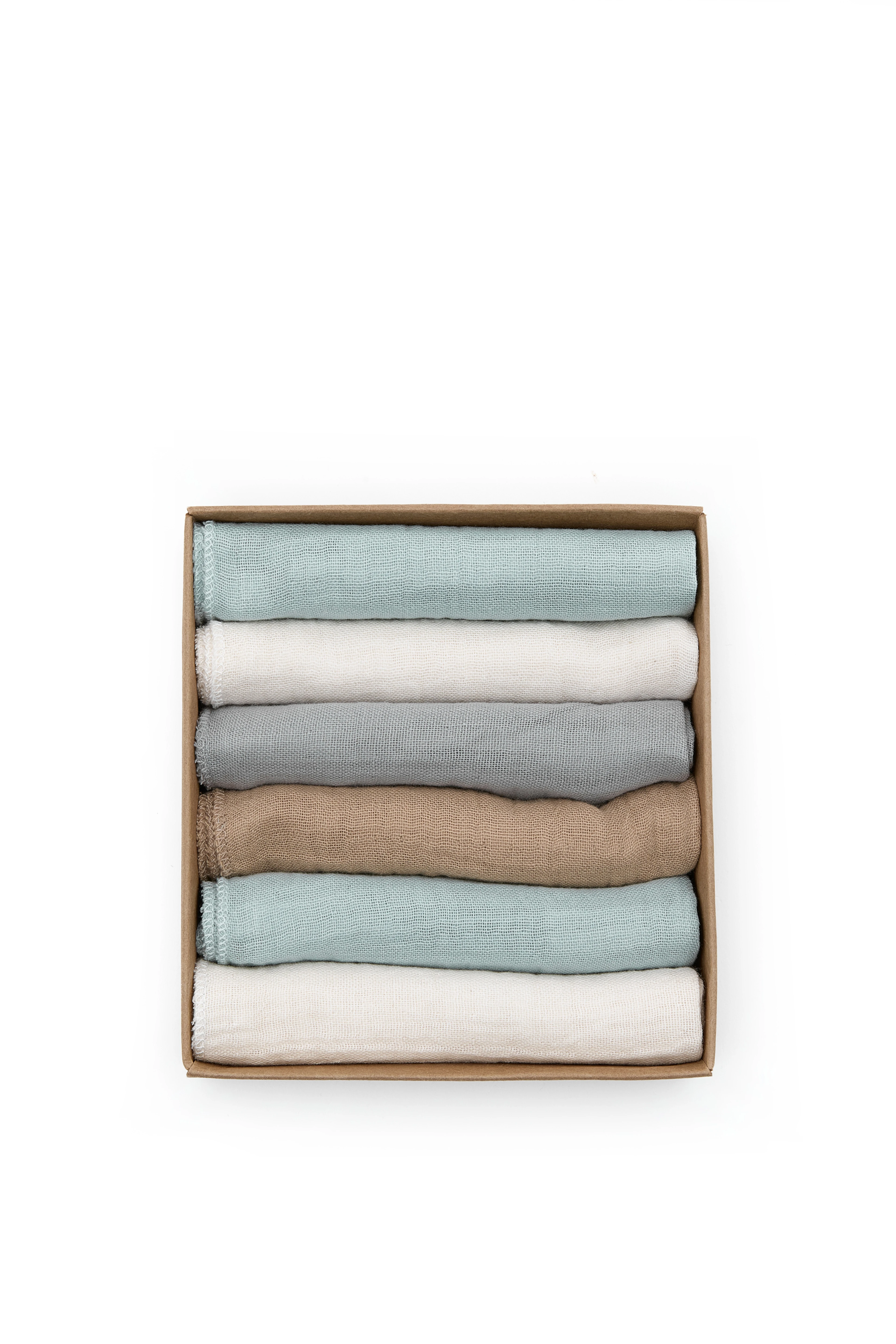 Organik 6’lı Müslin Bebek Ağız Mendili Seti