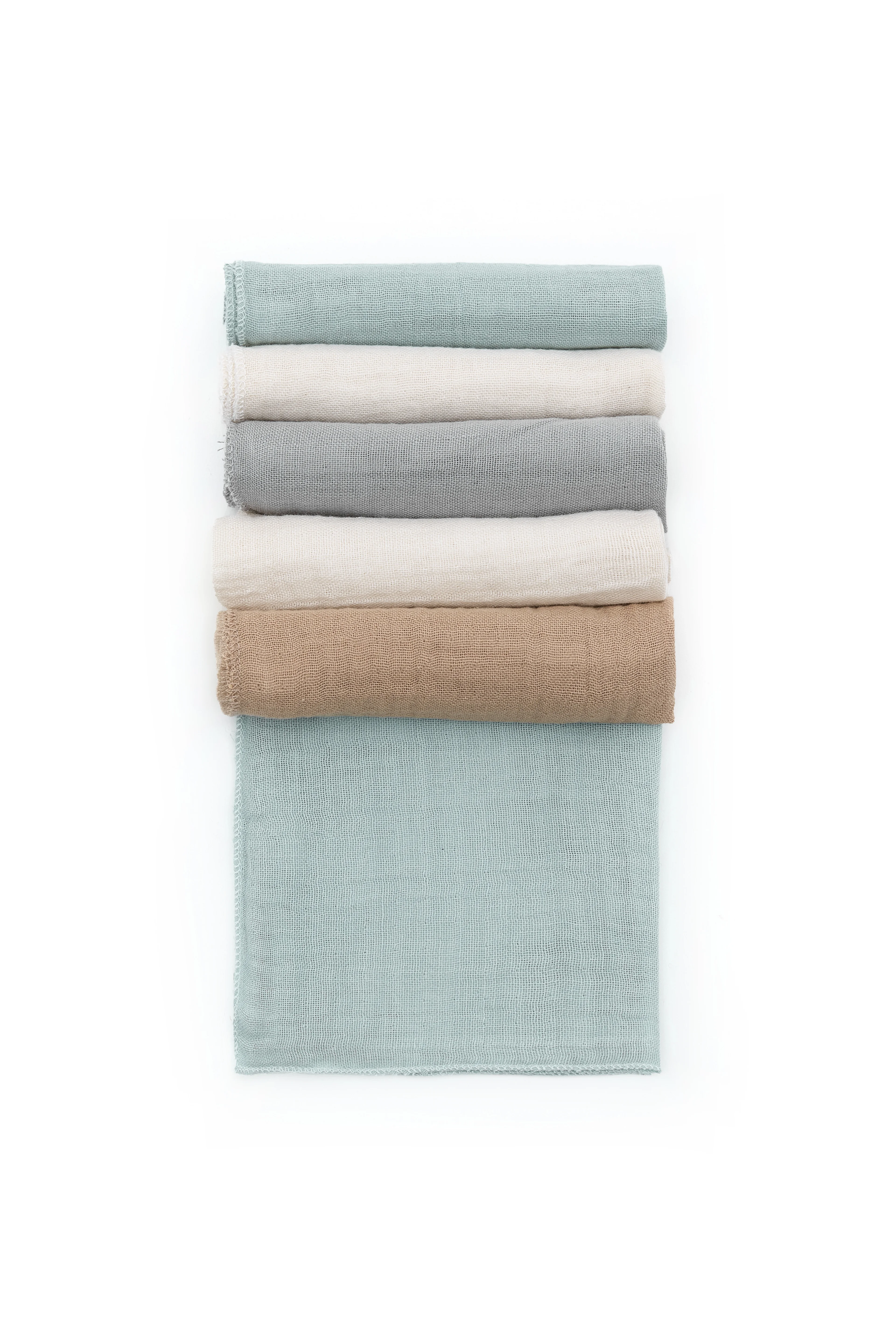 Organik 6’lı Müslin Bebek Ağız Mendili Seti