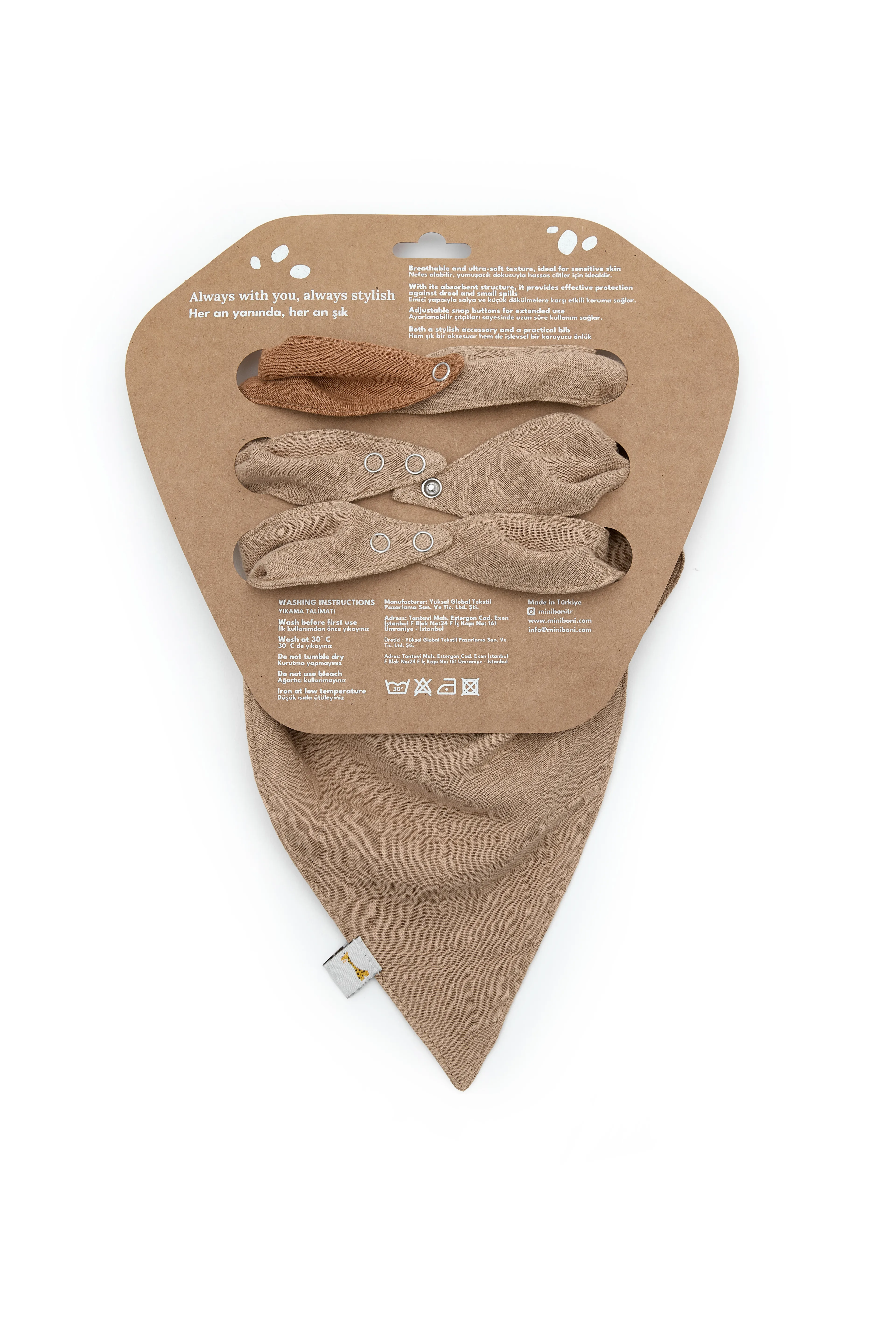 Yumuşak ve Nefes Alabilen 3’lü Müslin Bebek Fular Set