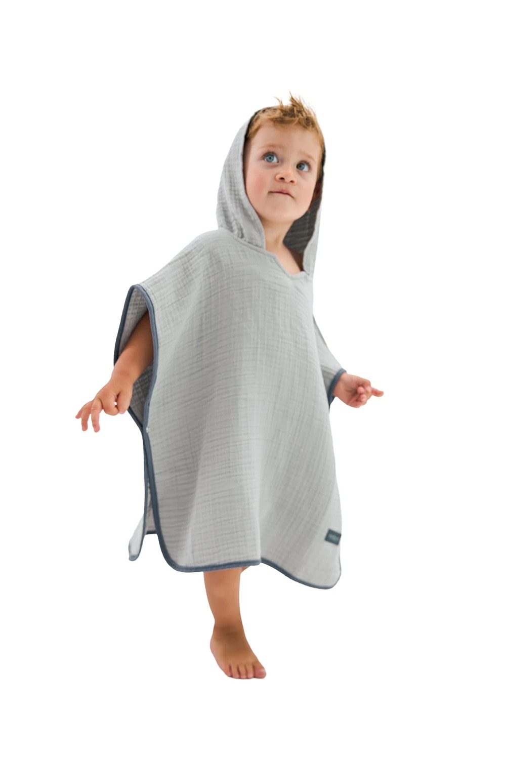 4 Katlı Müslin Bebek Pançosu – Banyo ve Plaj Kullanımı - Grey