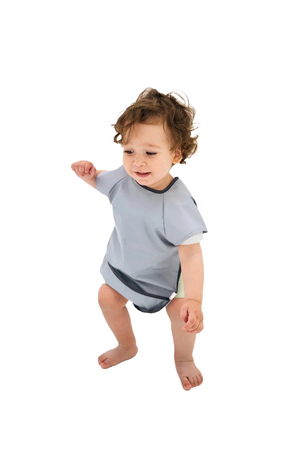 Kısa Kollu Su Geçirmez Bebek Mama, Oyun ve Aktivite Önlüğü