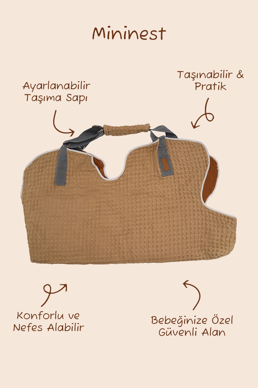 Mininest Bebek Taşıyıcı – Güvenli, Rahat ve Taşınabilir Uyku Alanı