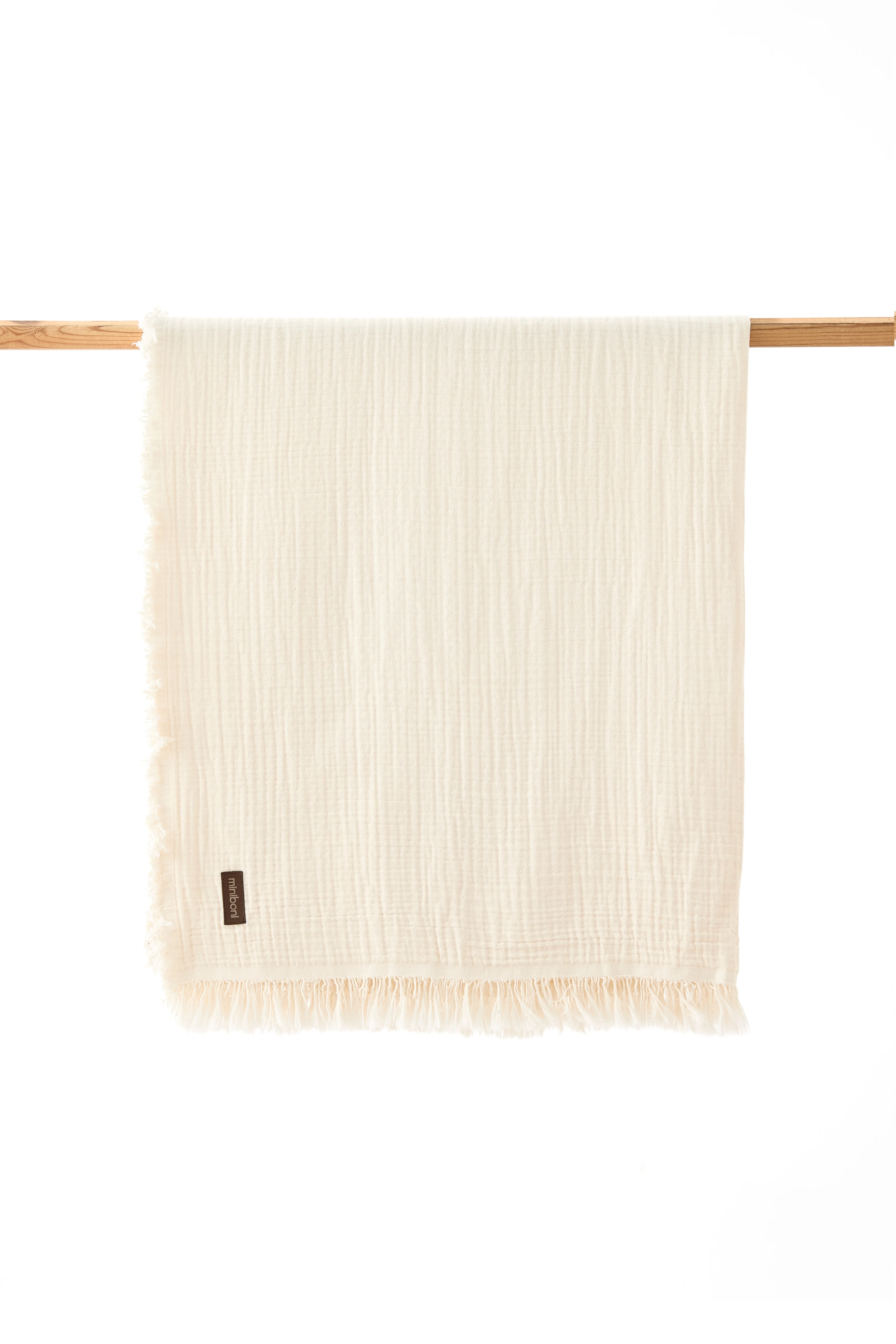 4 Katlı Yumuşak ve Hafif Müslin Bebek Battaniyesi - Ecru