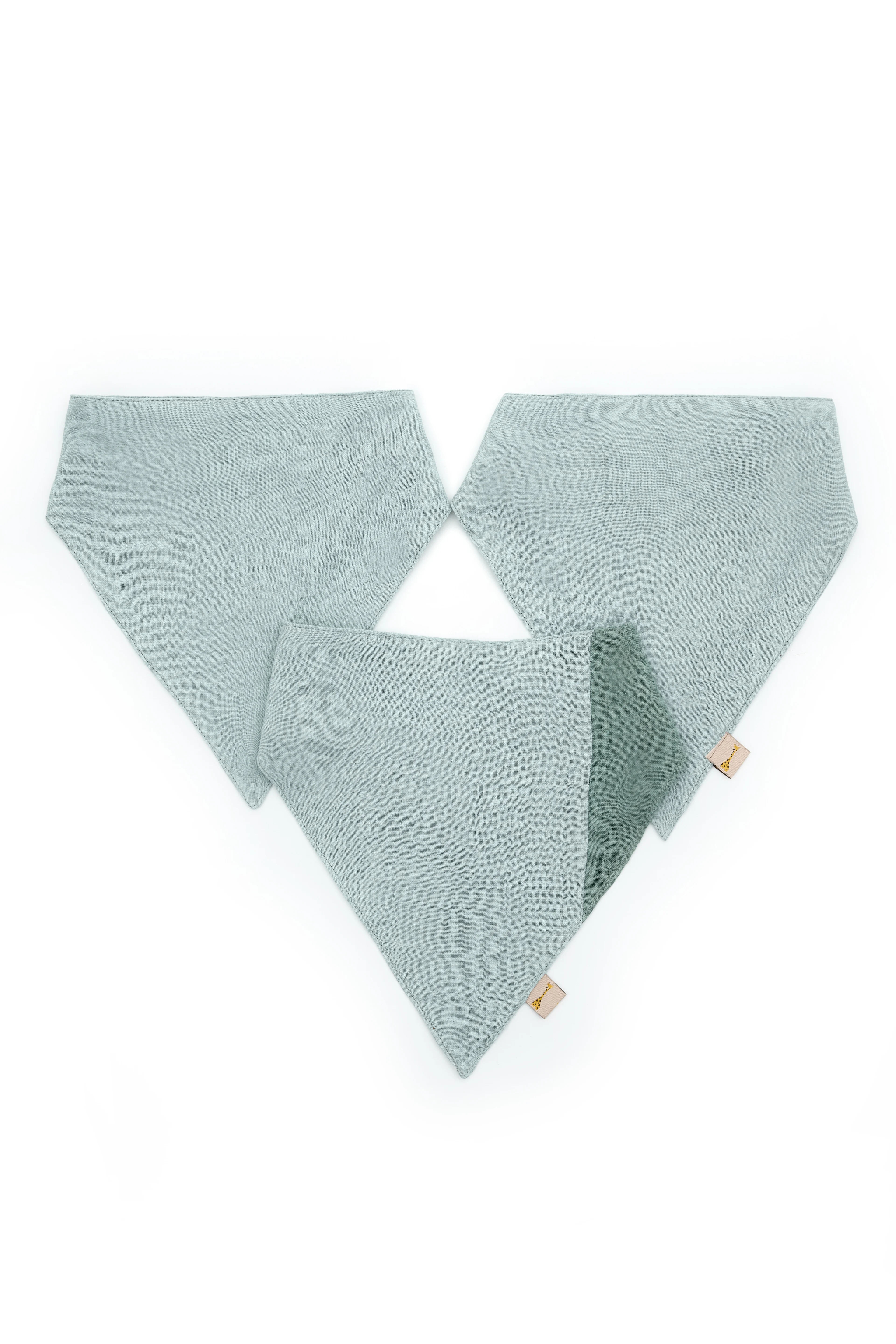 Yumuşak ve Nefes Alabilen 3’lü Müslin Bebek Fular Set - Mint