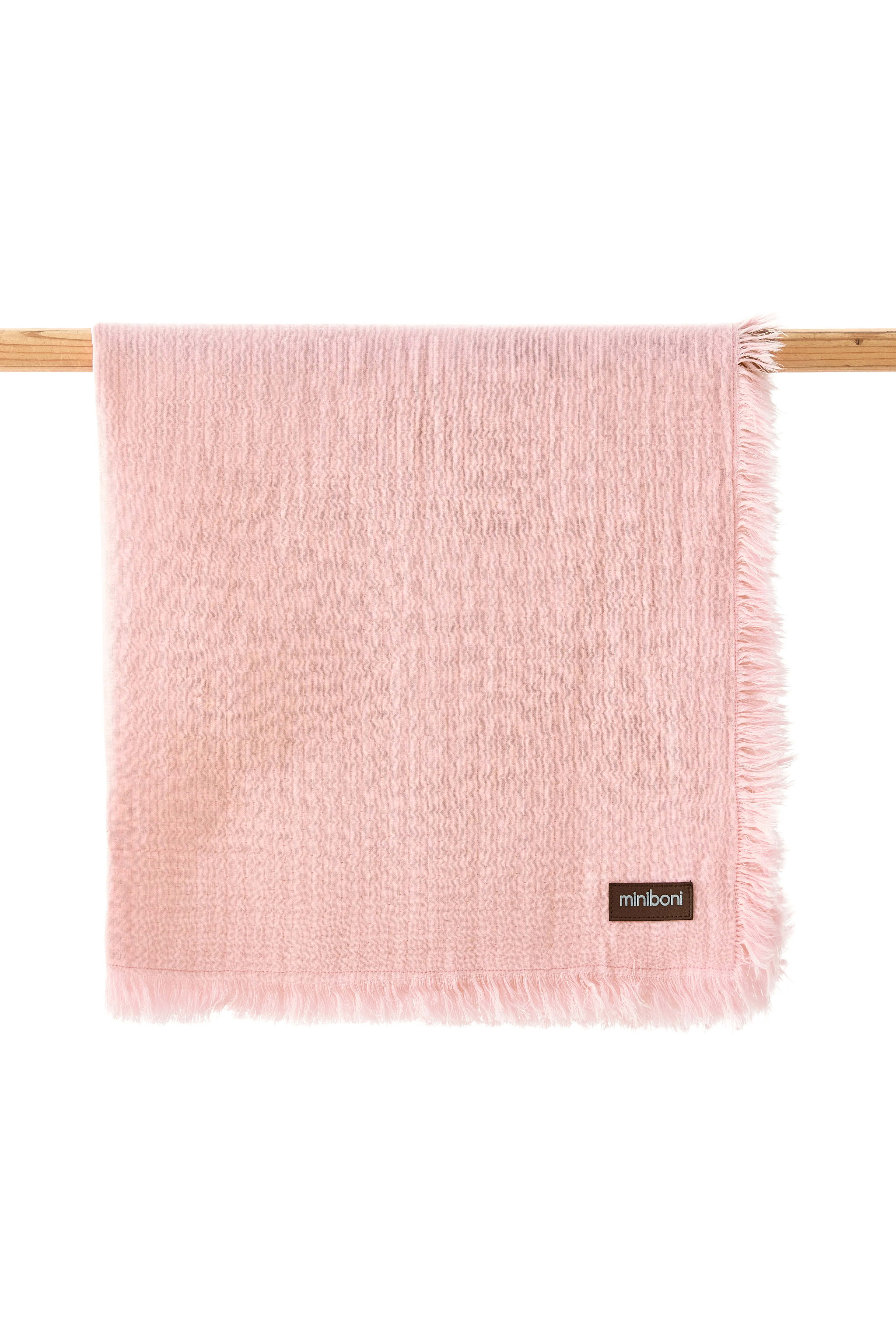 4 Katlı Yumuşak ve Hafif Müslin Bebek Battaniyesi - Powder Pink