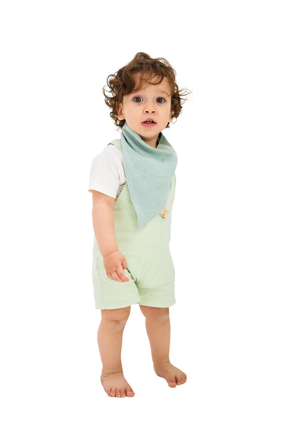 Yumuşak ve Nefes Alabilen 3’lü Müslin Bebek Fular Set - Mint