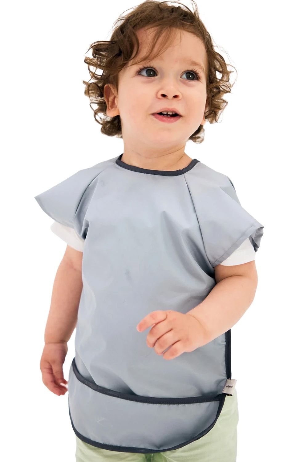 Kısa Kollu Su Geçirmez Bebek Mama, Oyun ve Aktivite Önlüğü