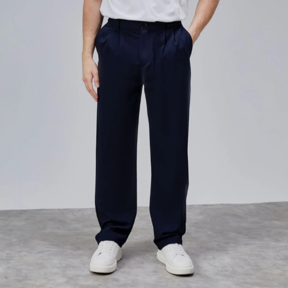 BEWEAR Lacivert Baggy Kumaş Pantolon