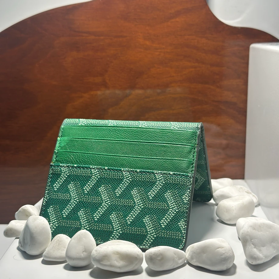 GOYARD Yeşil Hakiki Deri Kelebek Kartlık
