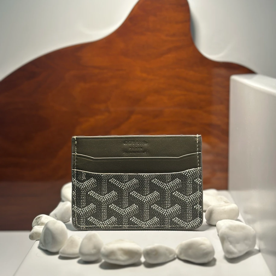 GOYARD Gri Hakiki Deri Kartlık