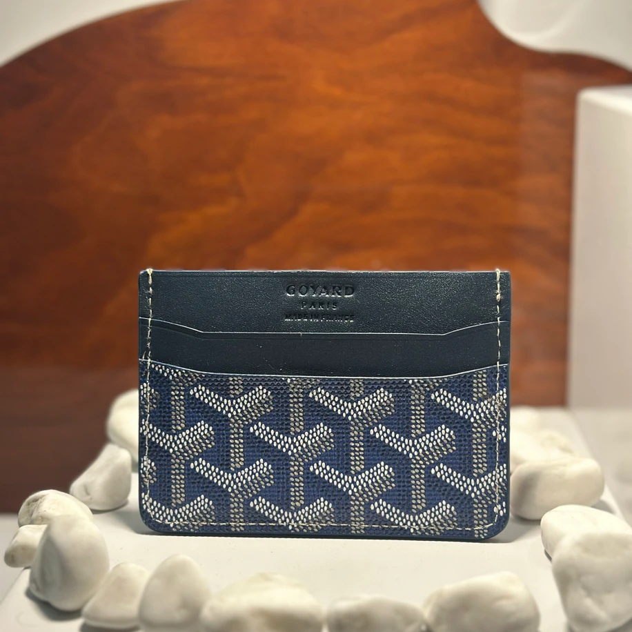 GOYARD Lacivert Hakiki Deri Kartlık