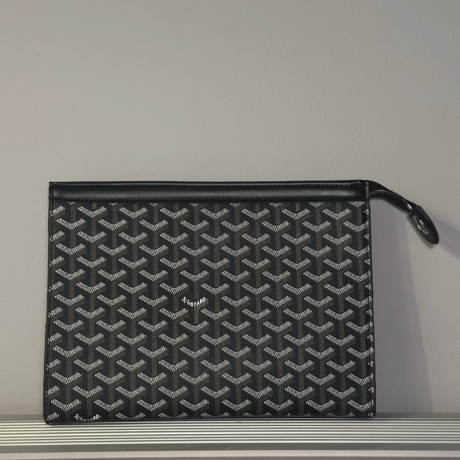 GOYARD Siyah Hakiki Deri Clutch