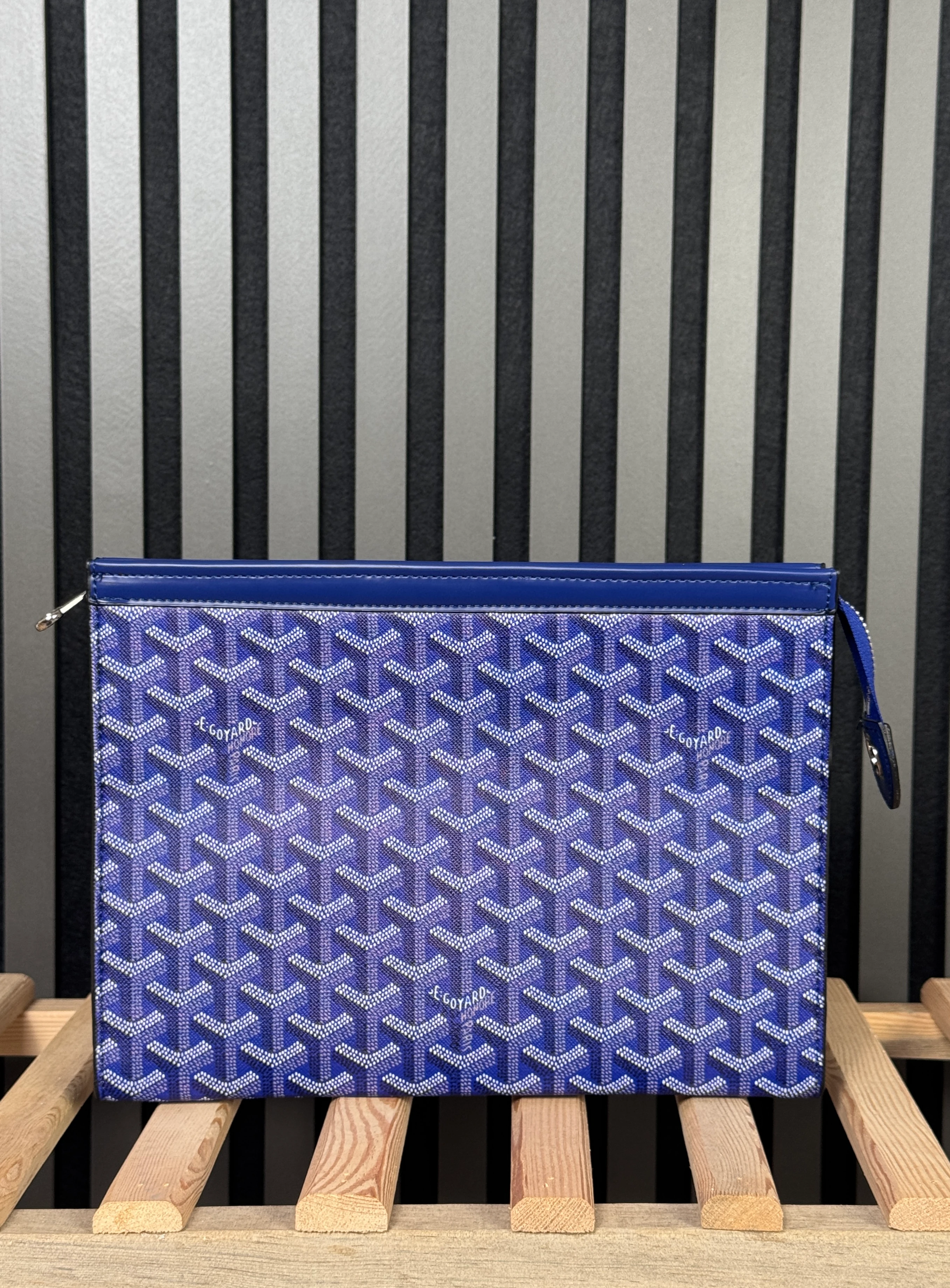 GOYARD Lacivert Hakiki Deri Clutch Çanta
