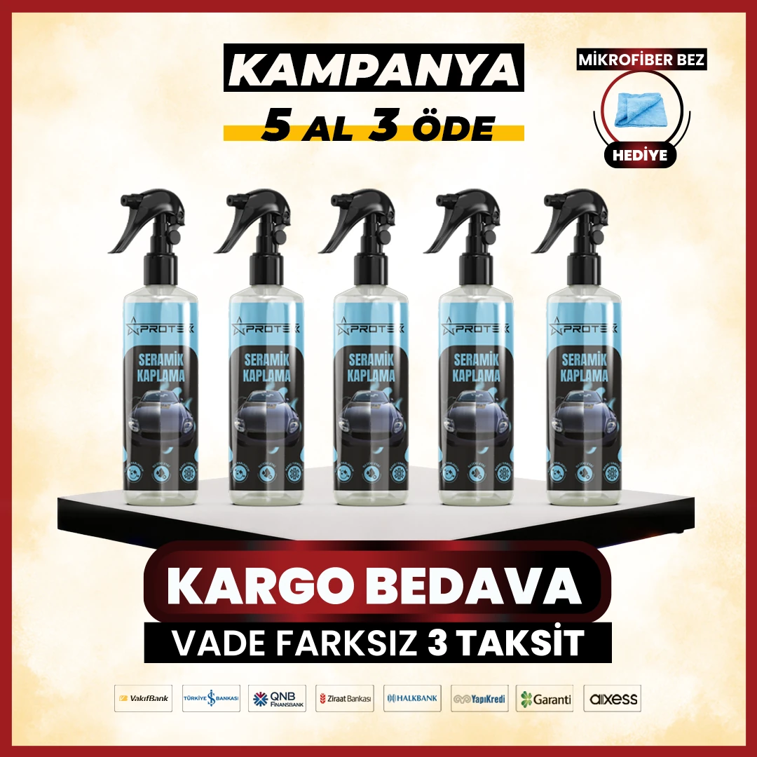 5 Al 3 Öde Seramik Kaplama Araç bakım Seti